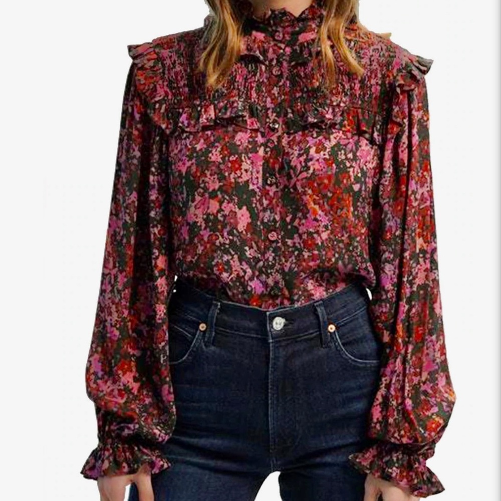 Gilner Farrer Romantic Ruffle Blouse